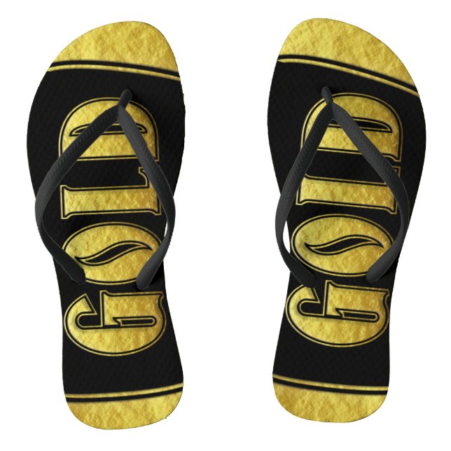 Chanclas Flip Flops de oro (Plantilla)