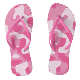 Chanclas Flip Flops de patrón de camo rosado