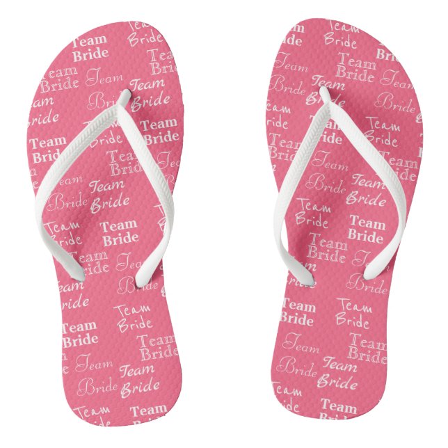 Chanclas Flip Flops de patrón de novia rosa (Plantilla)
