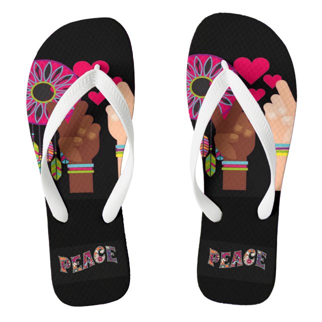 Chanclas Flip Flops de paz (Plantilla)