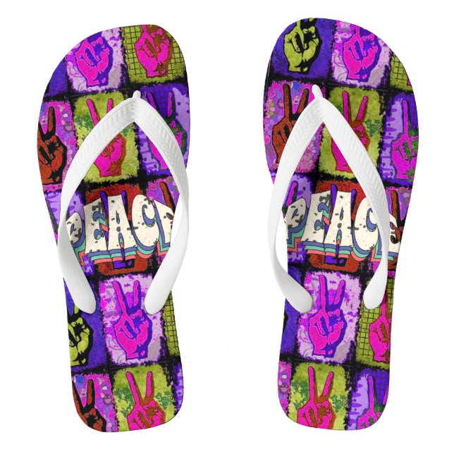 Chanclas Flip Flops de paz (Plantilla)