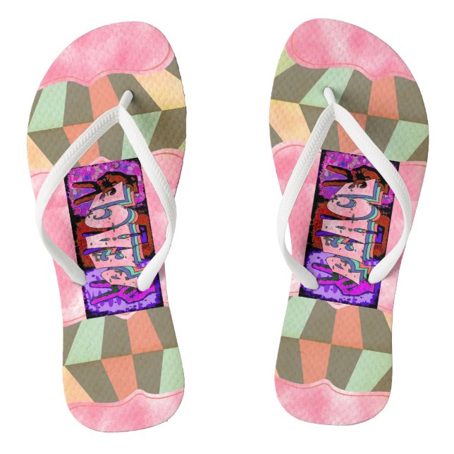 Chanclas Flip Flops de paz (Plantilla)