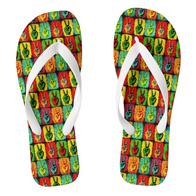 Chanclas Flip Flops de paz (Plantilla)