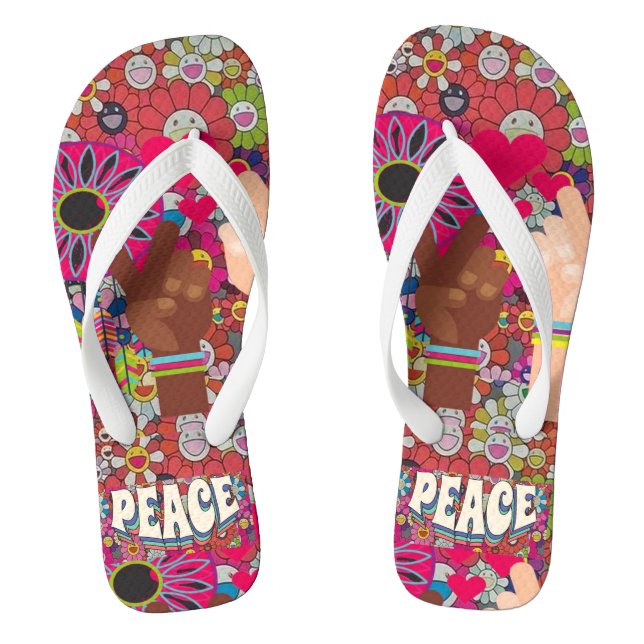 Chanclas Flip Flops de paz (Plantilla)