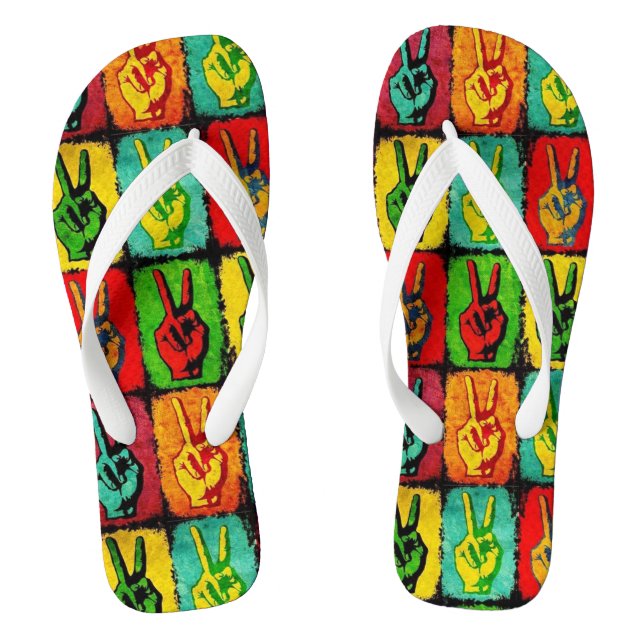 Chanclas Flip Flops de paz (Plantilla)