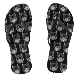Chanclas Flip flops de perro bulbo negro americano