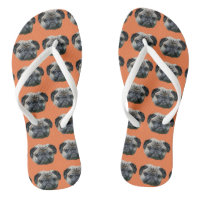 Flip flops de perro de cerdo Naranja