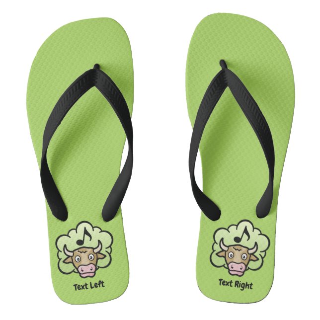 Chanclas Flip Flops de Personalizado de metano de vaca (Plantilla)