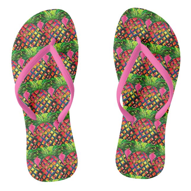 Chanclas Flip Flops de piña (Plantilla)
