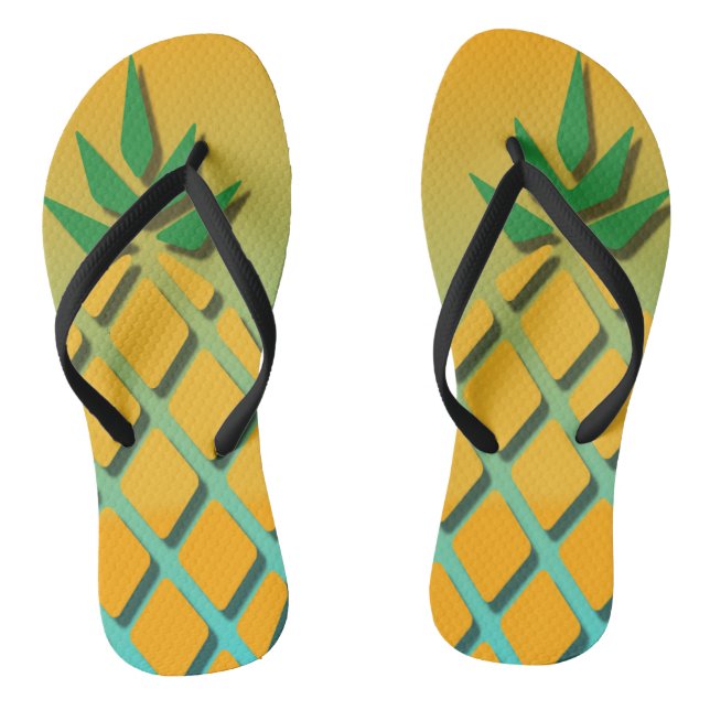 Chanclas Flip Flops de piña de verano tropical (Plantilla)