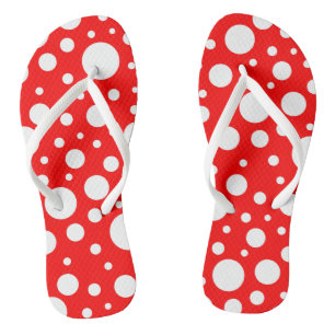 Chanclas Flip Flops de puntos rojos