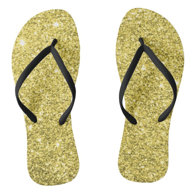 Chanclas Flip Flops de Purpurina dorado (Plantilla)