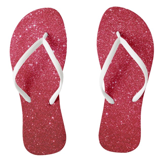 Chanclas Flip Flops de Purpurina rojo (Plantilla)