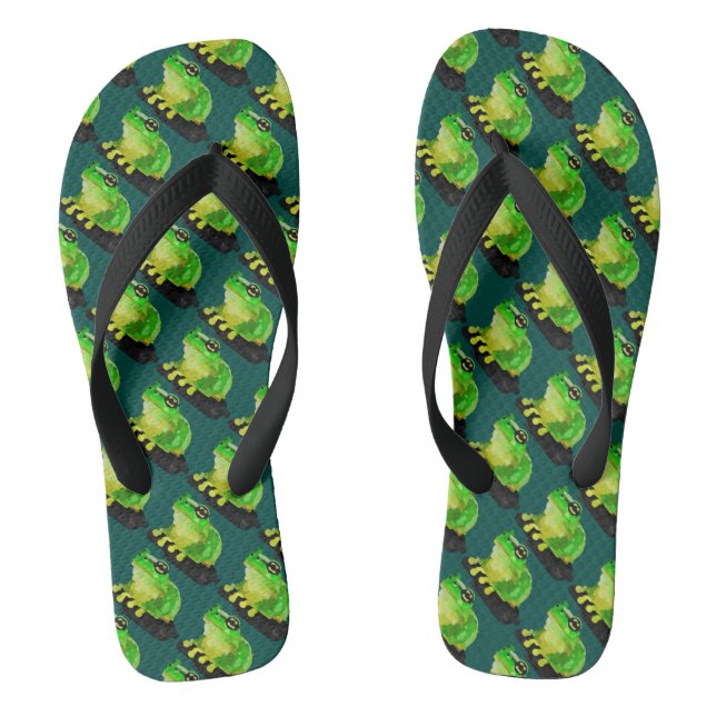Chanclas Flip Flops de rana feliz (Plantilla)