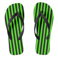 Flip Flops de rayas verdes y negras