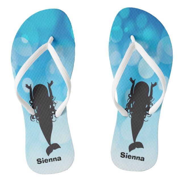 Chanclas Flip Flops de silueta de sirena para nadar (Plantilla)