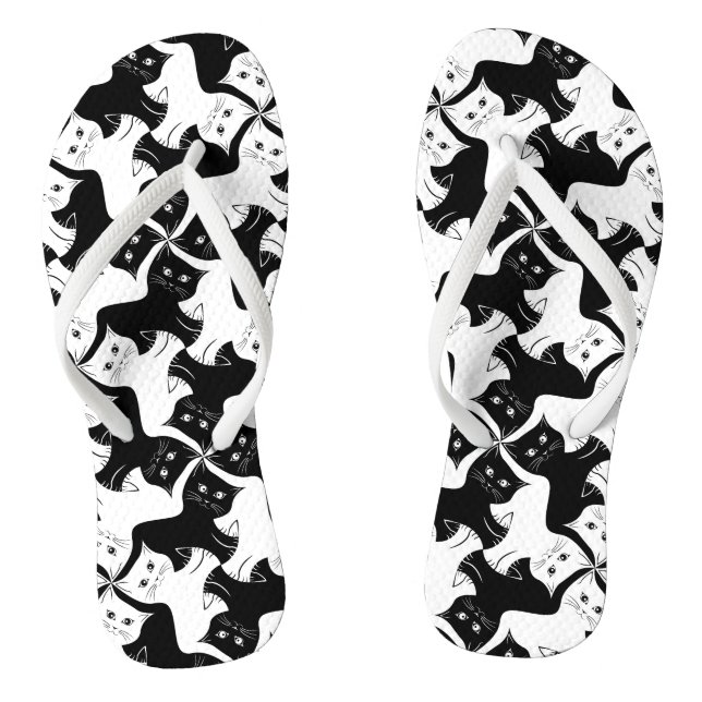 Chanclas Flip Flops de teselación de gato (Plantilla)