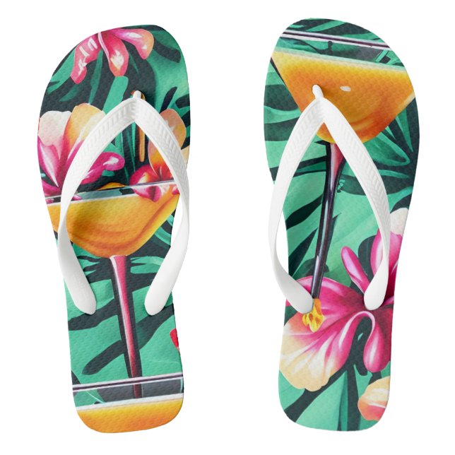 Chanclas Flip Flops de tiempo de coctel (Plantilla)
