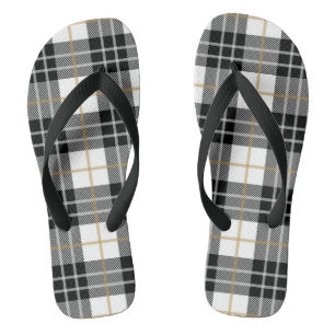 Chanclas Flip Flops de trenzado blanco y negro