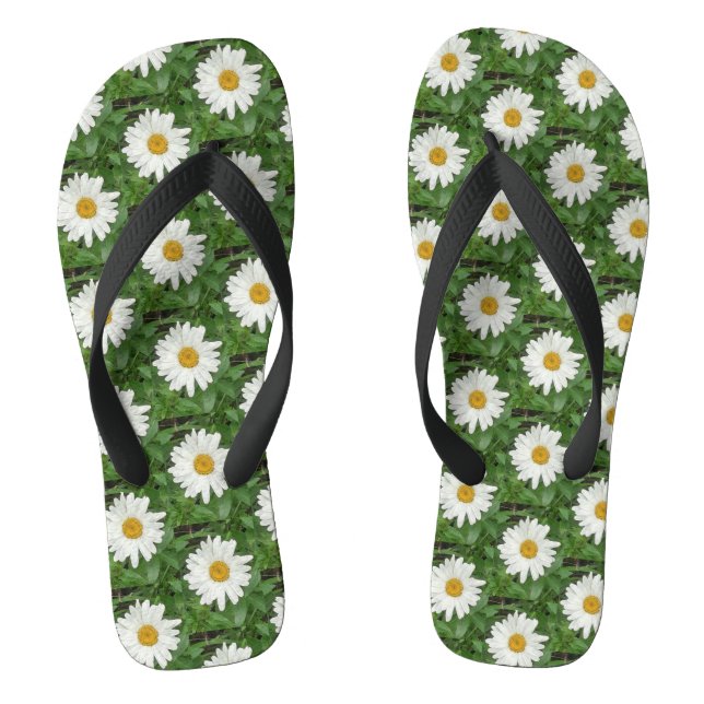 Chanclas Flip Flops de White Daisies (Plantilla)