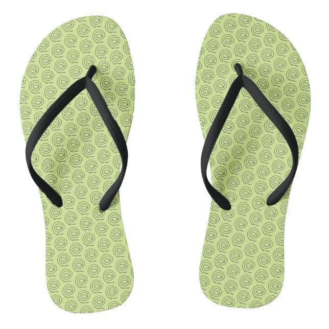 Chanclas Flip-Flops - Espirales negras con rosca (Plantilla)
