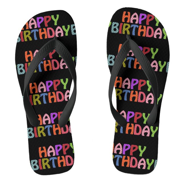 Chanclas Flip Flops feliz cumpleaños (Plantilla)