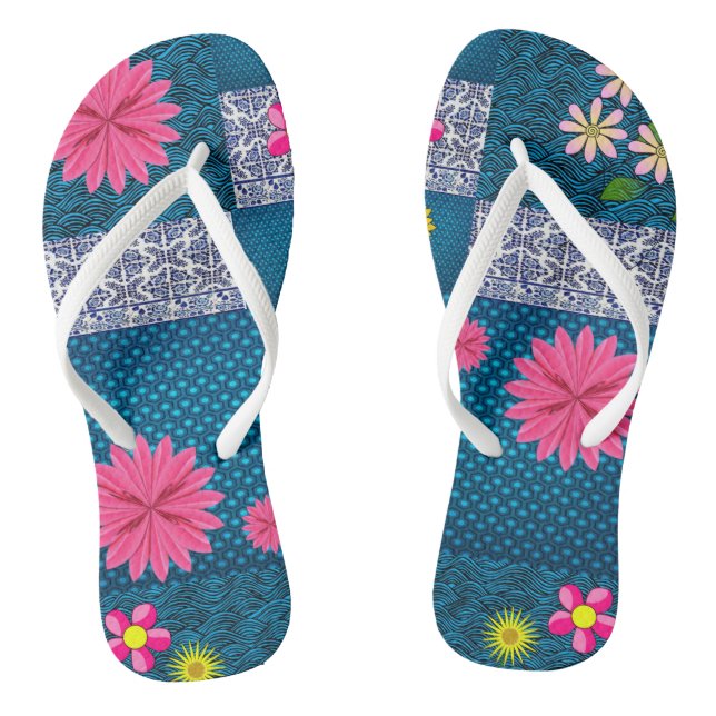 Chanclas Flip Flops Floral (Plantilla)