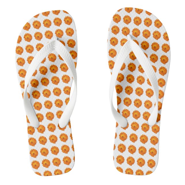 Chanclas Flip Flops - Flores de Calendula (Plantilla)
