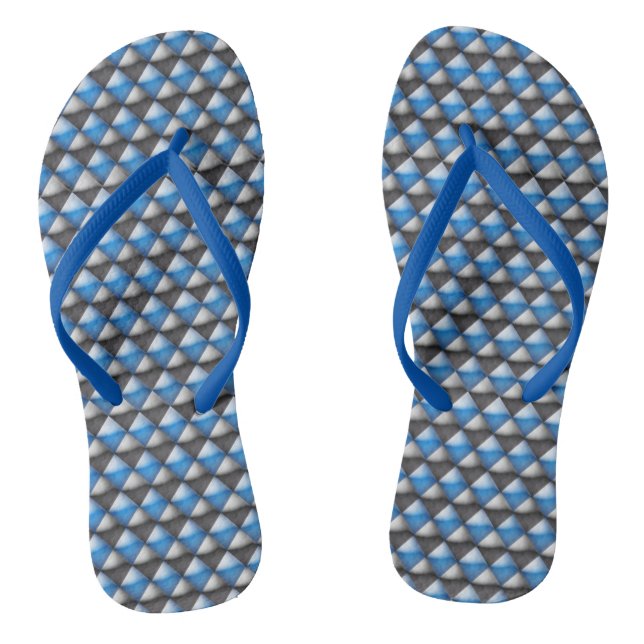 Chanclas Flip Flops - Formas para diamantes azules y negros (Plantilla)