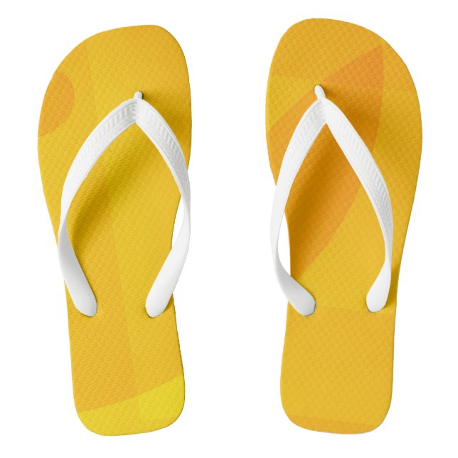 Chanclas Flip Flops geométricos naranja y amarillo (Plantilla)