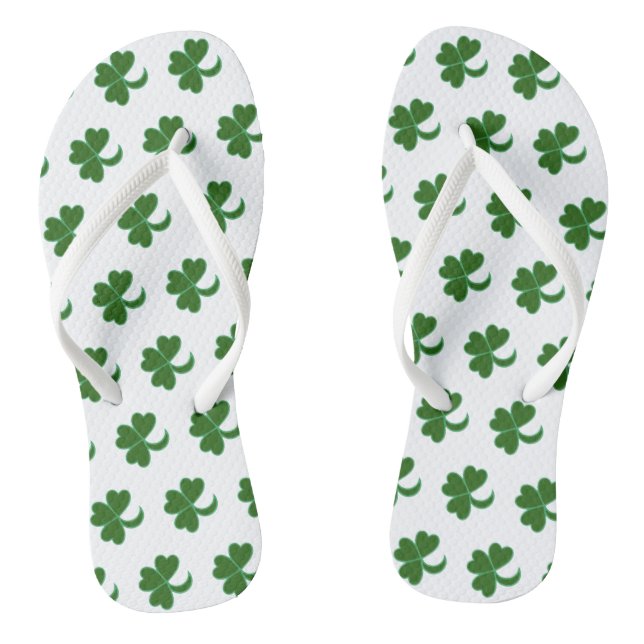 Chanclas Flip Flops - Green Clover Leaves (Plantilla)