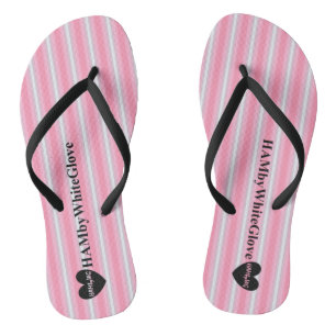 Chanclas Flip-Flops - HAMbyWG rosa y blanco