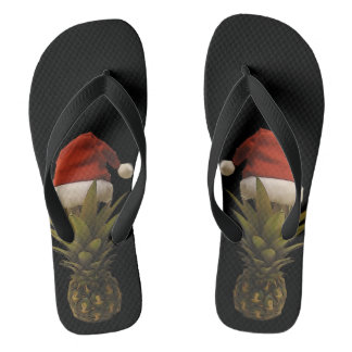 Chanclas Flip Flops Hawai Pineapple Santa Hat