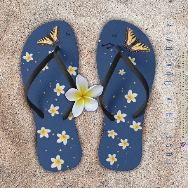 Chanclas Flip Flops / Logrado en un Quatrain de Adiela Akoo (Lost in a Quatrain Flip Flops designd by Poet Adiela Akoo. Get it now with a matching tote & tshirt!)