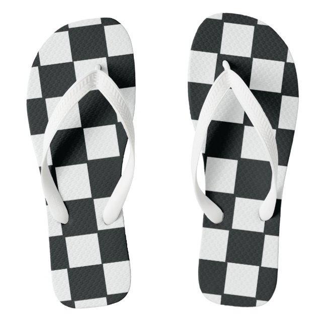 Chanclas Flip Flops negro y blanco (Plantilla)