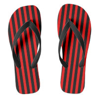 Flip Flops negro y rojo a rayas