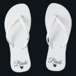 Chanclas Flip-Flops - Novia Fab del Corazón<br><div class="desc">¡Flip Flops for the Bride! Personalizable fácil,  cambiar los colores de la correa,  colores únicos,  añadir texto u otras imágenes!</div>