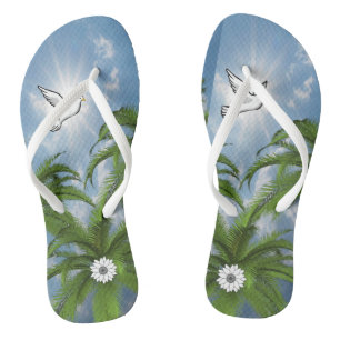 Chanclas Flip Flops Palm Tree