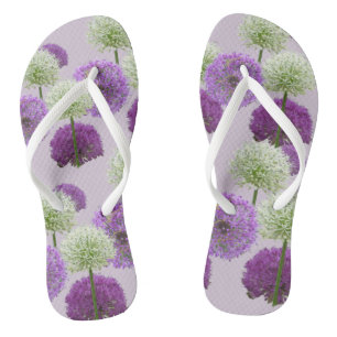 Chanclas Flip Flops para adultos Allium White y Purple