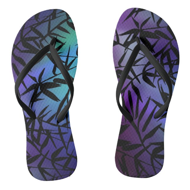Chanclas Flip Flops para hombres con cielo de leafy oscuro (Plantilla)