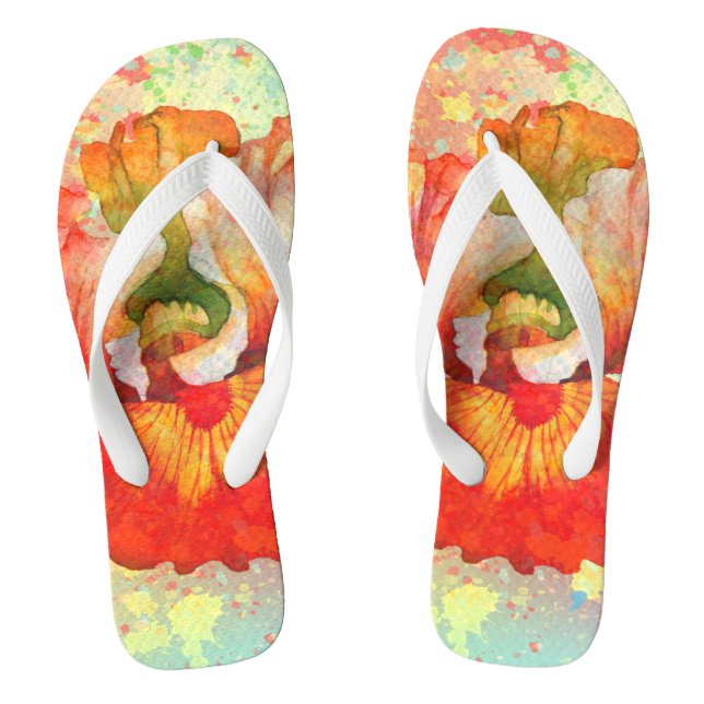 Chanclas Flip Flops para mujer con orquídea (Plantilla)