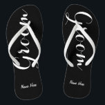 Chanclas Flip Flops personalizado de Groom con nombre<br><div class="desc">¡El perfecto par de chanclas para el Groom! Personalizarlos con su nombre,  o eliminarlos todos juntos.</div>