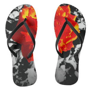 Chanclas Flip-flops Personalizado de rosa rojo Correas delg
