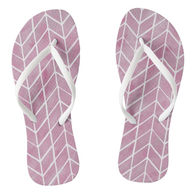Chanclas Flip Flops - Pink Stripe Pattern (Plantilla)