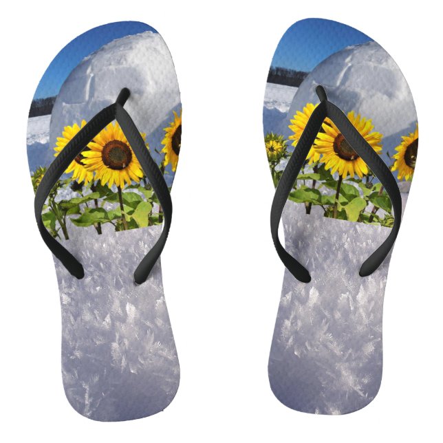 Chanclas Flip Flops polares de girasol (Plantilla)