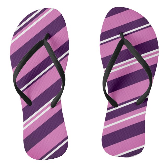 Chanclas Flip Flops púrpura y rosa (Plantilla)