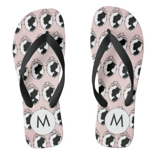 Chanclas Flip Flops rosa estilo Cameo victoriano