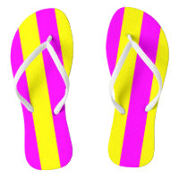 Flip Flops rosado y amarillo retro neón