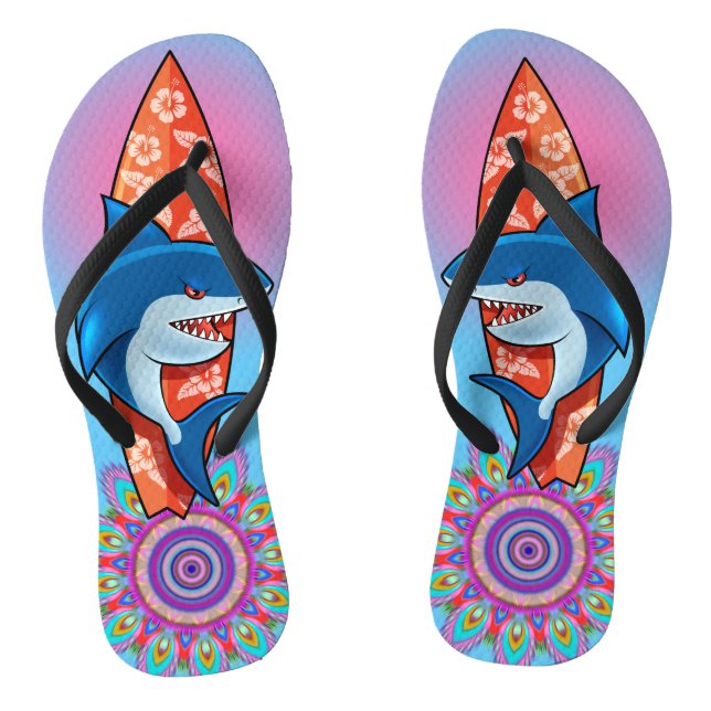 Chanclas Flip Flops Shark surf hippy boho (Plantilla)