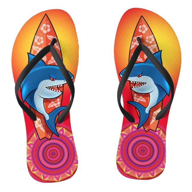 Chanclas Flip Flops Shark surf hippy boho Reds (Plantilla)